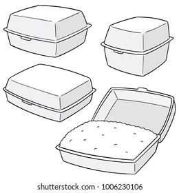 vector set of foam box