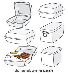 vector set of foam box