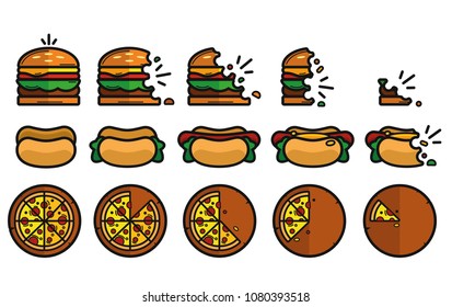 vector set food