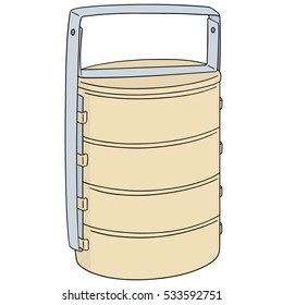 vector set of food carrier