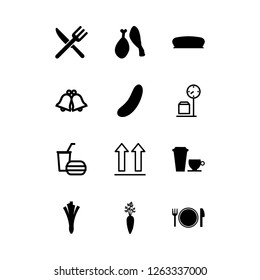  vector set. With food, cucumber and weight icons in set