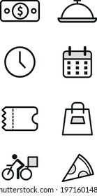Vector set of Food delivery icons.