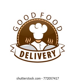 Vector set food delivery, icons, logo and illustrations