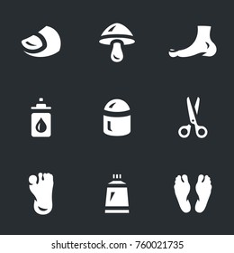 Vector Set of Foot fungus Icons.