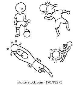 vector set of football player