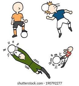 vector set of football player