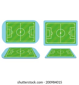 Vector Set Of Football Soccer Fields Isolated