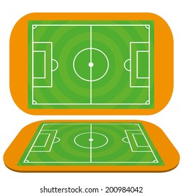 Vector Set Of Football Soccer Fields Isolated