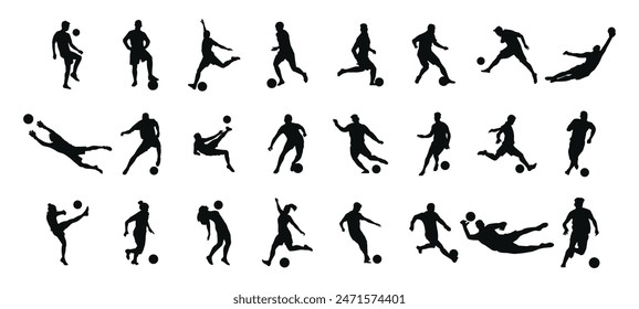 vector set of football (soccer) players 1