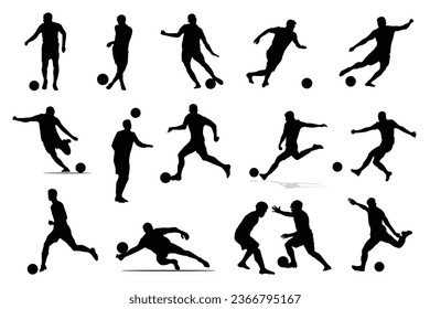 vector set of football soccer players.football players.soccer soccer players vector illustration