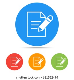 Vector Set of Form Icon, Four Different Backgrounds.