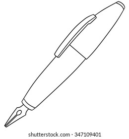 vector set of fountain pen