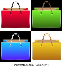 Vector. Set of four bags different colors