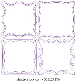 Vector set of four beautiful elegant framework