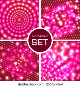 Vector set of four color backgrounds. 4 in 1 . Eps10