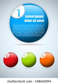 Vector - Set of Four Colorful Buttons  Icons