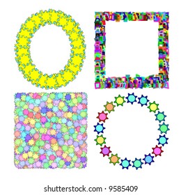 Vector Set Of Four Editable Backgrounds