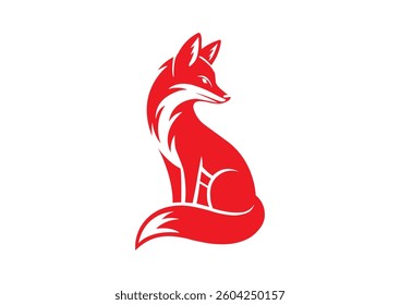 Vector set fox silhouette, on white background, isolated, fox logo icon symbol illustration black color
