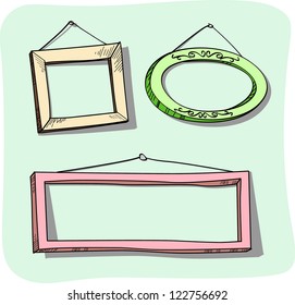 vector set  frame illustration