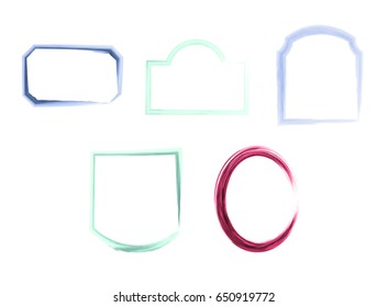 Vector set of frames of different shapes