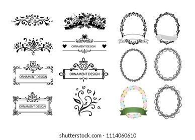 Vector set of frames. Good for decorations your greeting cards, certificates or invitations.