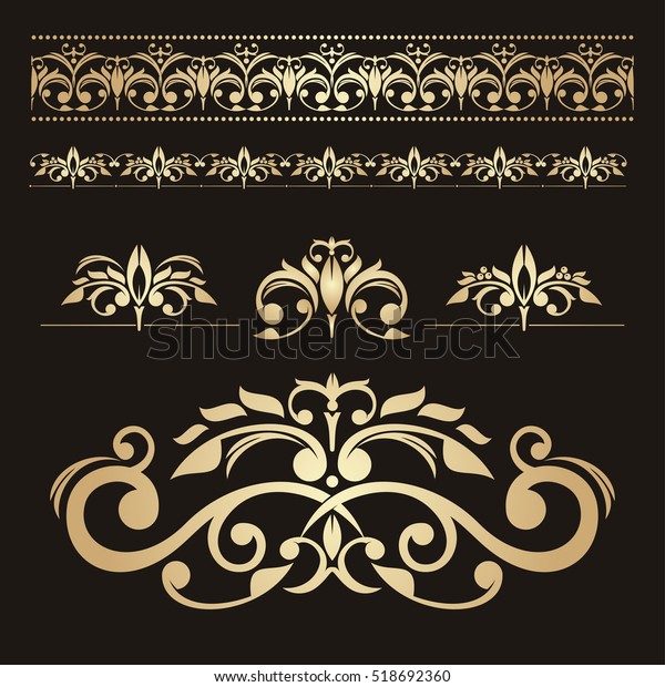 Vector set frames and vignette for design\
template.  Ornate decor for invitations, greeting cards,\
certificate, thank you\
message.