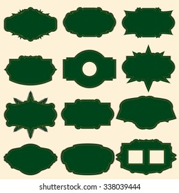 Vector set of frames.Vintage style retro.Use for weddings,celebrations,cards