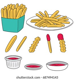 Vector Set Frenchfries Stock Vector (Royalty Free) 687494143 | Shutterstock