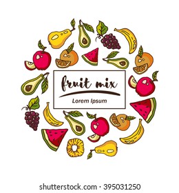 Vector set of fruit