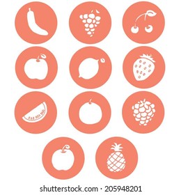 vector set of fruits