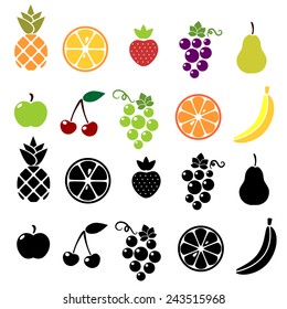 vector set of fruits