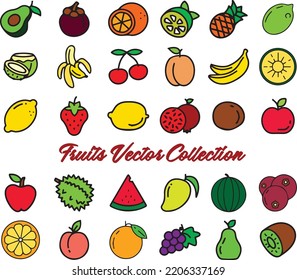 Vector set of Fruits collection