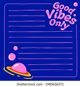 Vector Set of fun and colorful stickers, notepad template : Vector Illustration