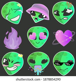 cute alien mascot character design 3809251 Vector Art at Vecteezy