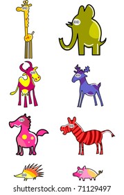 Vector Set of Funny Animals