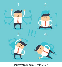 Vector set - funny business people