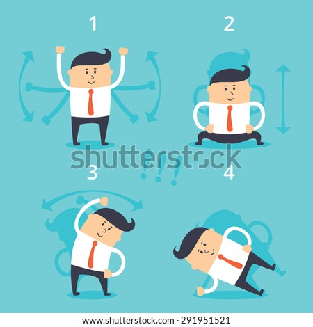 Vector set - funny business people