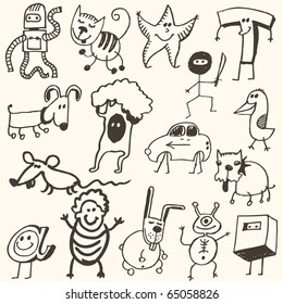 VECTOR SET    Funny doodles