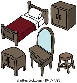 vector set of furniture