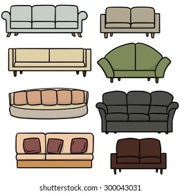 vector set of furniture