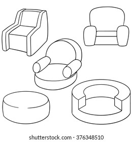 vector set of furniture