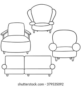 vector set of furniture