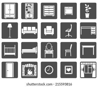 Vector Set of Furniture Icons