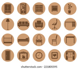 Vector Set of Furniture Icons