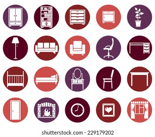 Vector Set of Furniture Icons