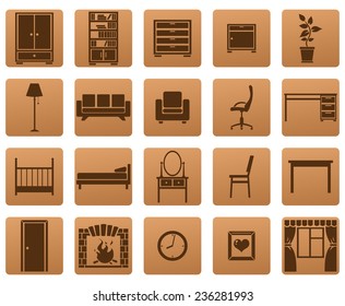 Vector Set of Furniture Icons