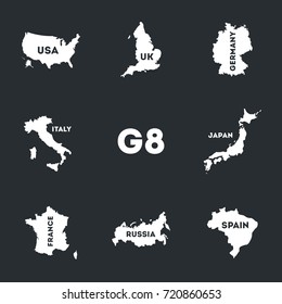 Vector Set of G8 Icons.