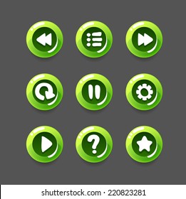 Vector set game button cartoon
