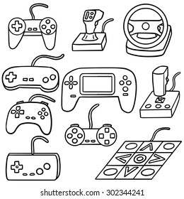 vector set of game controller