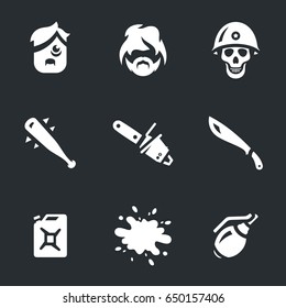 Vector Set of Game monsters Icons.